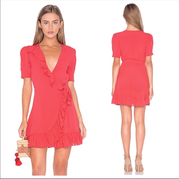Privacy Please mini wrap ruffles dress. NWT - Picture 1 of 5